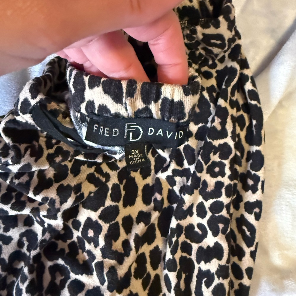Fred David Leopard Print Drawstring Pants in Tan … - image 2